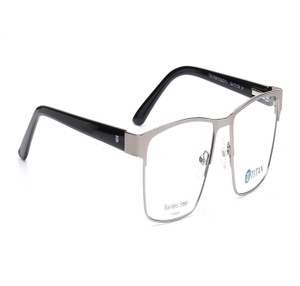Image 2 of Gun Metal Square Eyeglasses for Men from Ace by Titan Available at Titan Eye+