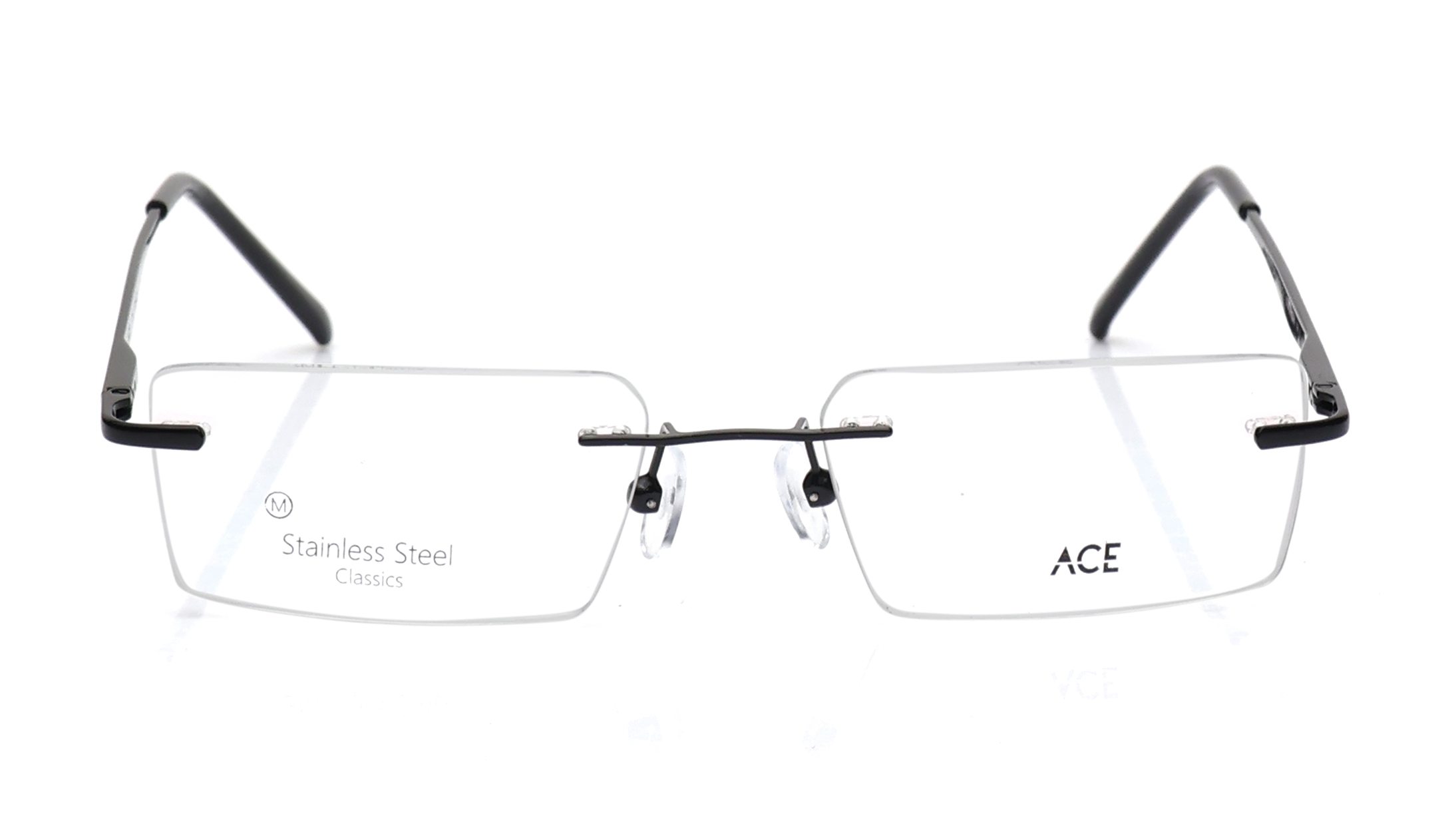 Image 1 of Black Rectangle Eyeglasses for Men And Women from Ace by Titan Available at Titan Eye+