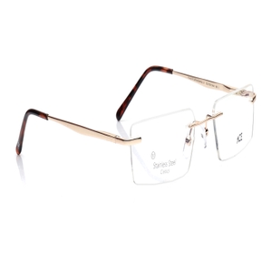 Image 2 of Gold Rectangle Eyeglasses for Men And Women from Ace by Titan Available at Titan Eye+