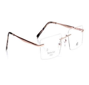 Image 2 of Rose Gold Rectangle Eyeglasses for Men And Women from Ace by Titan Available at Titan Eye+