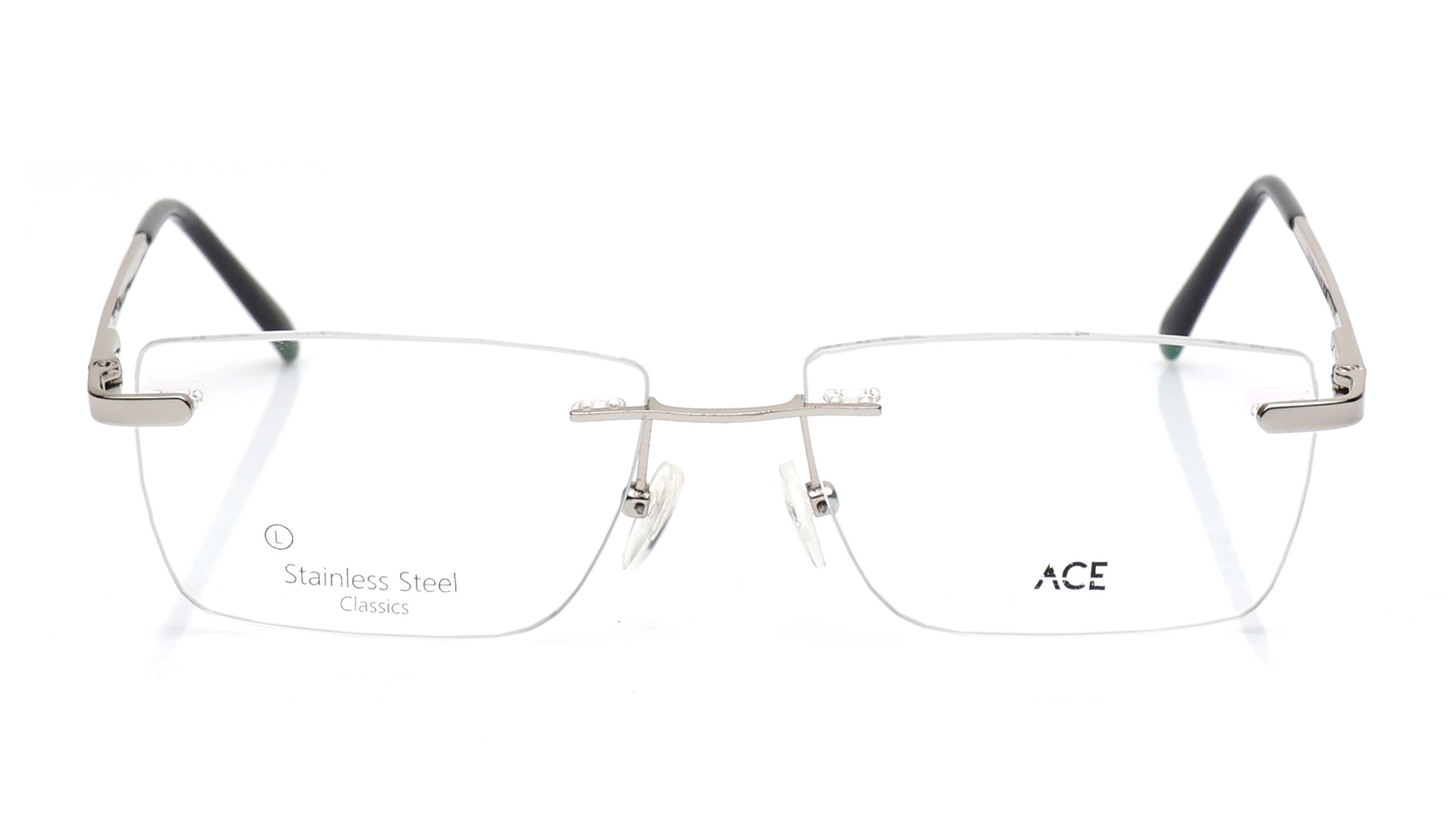 Image 1 of Silver Rectangle Eyeglasses for Men And Women from Ace by Titan Available at Titan Eye+