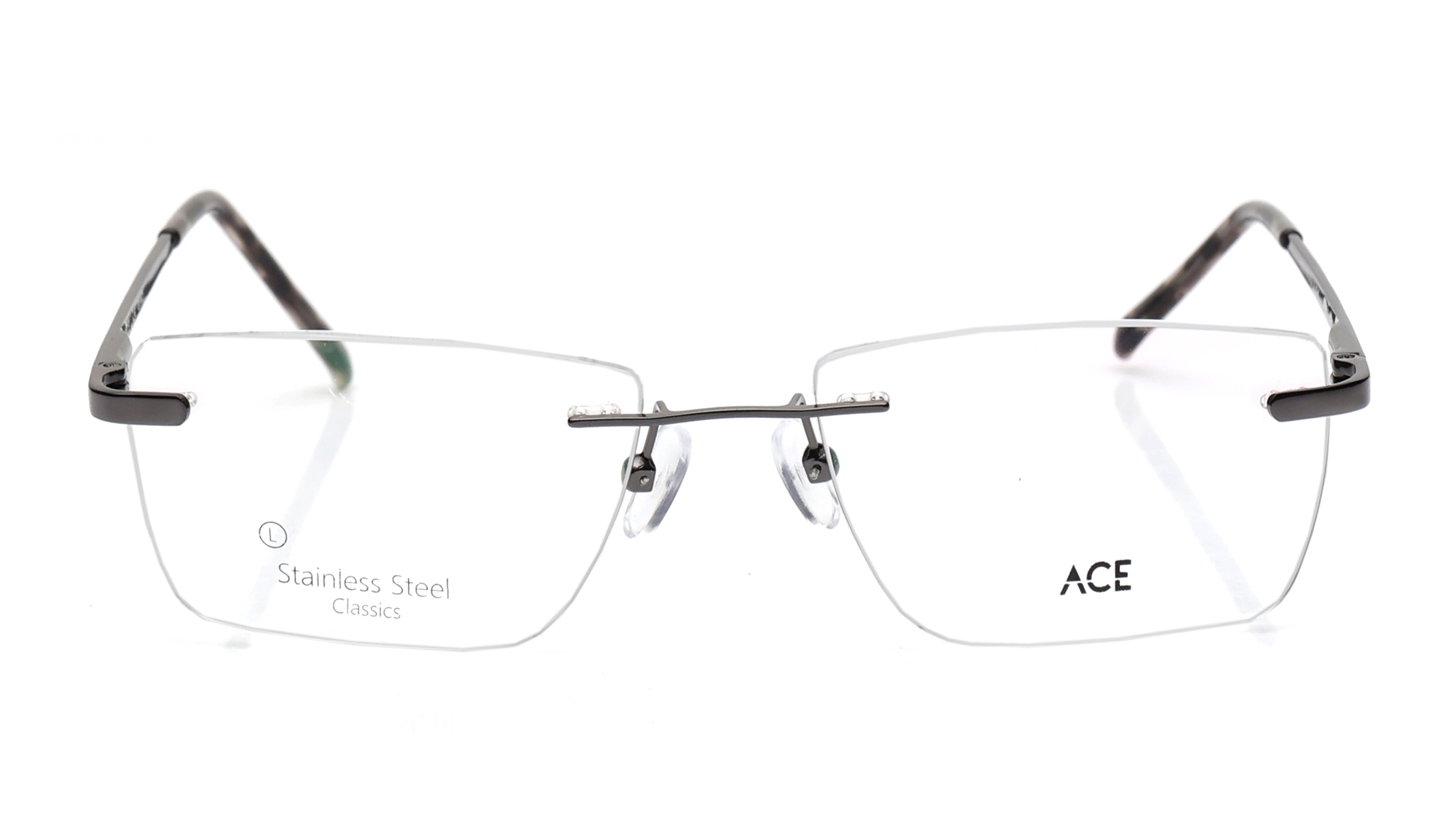 Image 1 of Grey Rectangle Eyeglasses for Men And Women from Ace by Titan Available at Titan Eye+