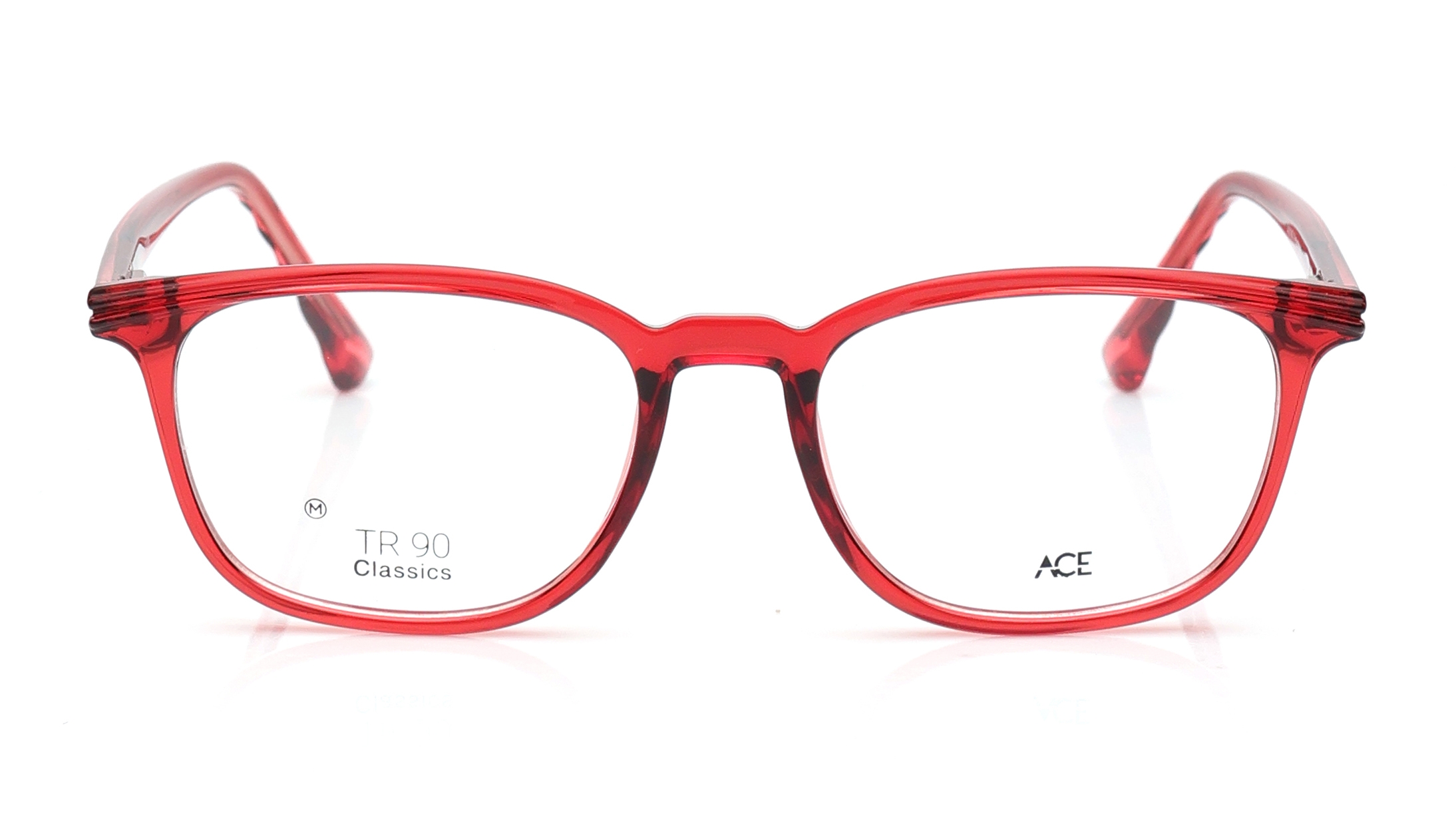 Image 1 of Red Square Eyeglasses for Women from Ace by Titan Available at Titan Eye+