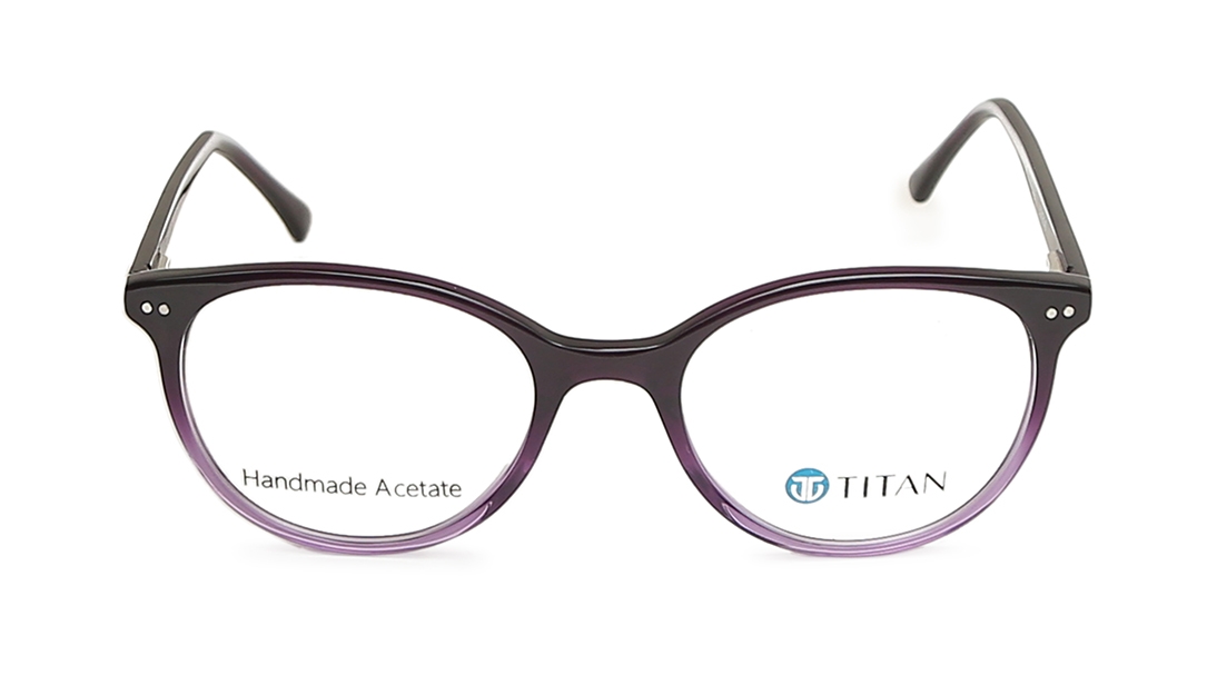 Image 1 of Purple Round Eyeglasses for Women from Titan Available at Titan Eye+