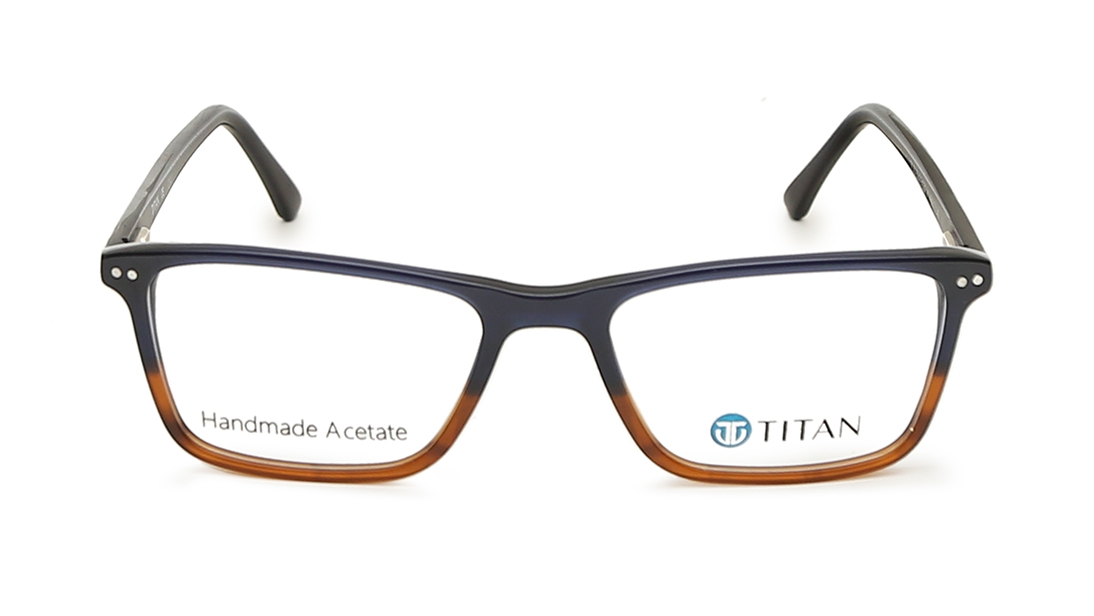 Image 1 of Black Square Eyeglasses for Men from Titan Available at Titan Eye+
