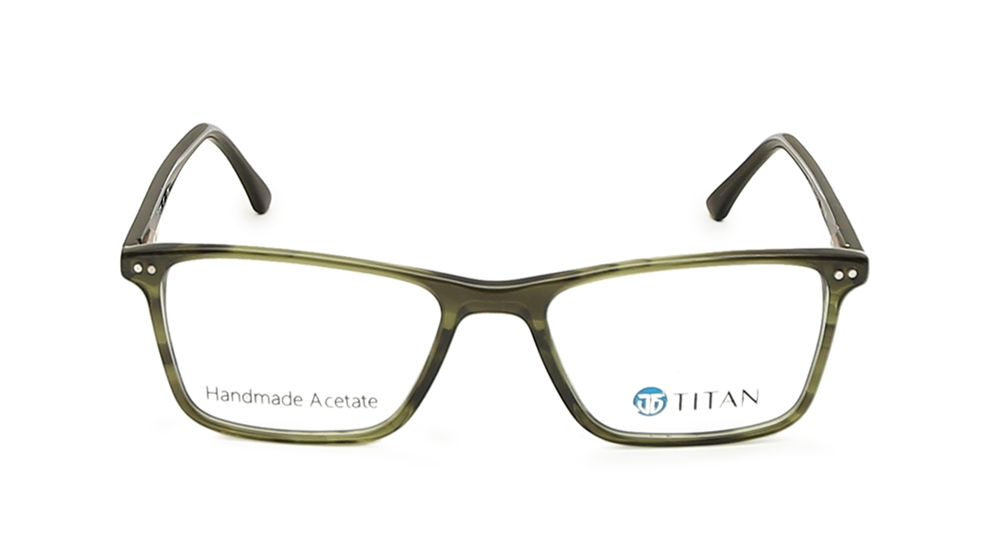 Image 1 of Olive Square Eyeglasses for Men from Titan Available at Titan Eye+