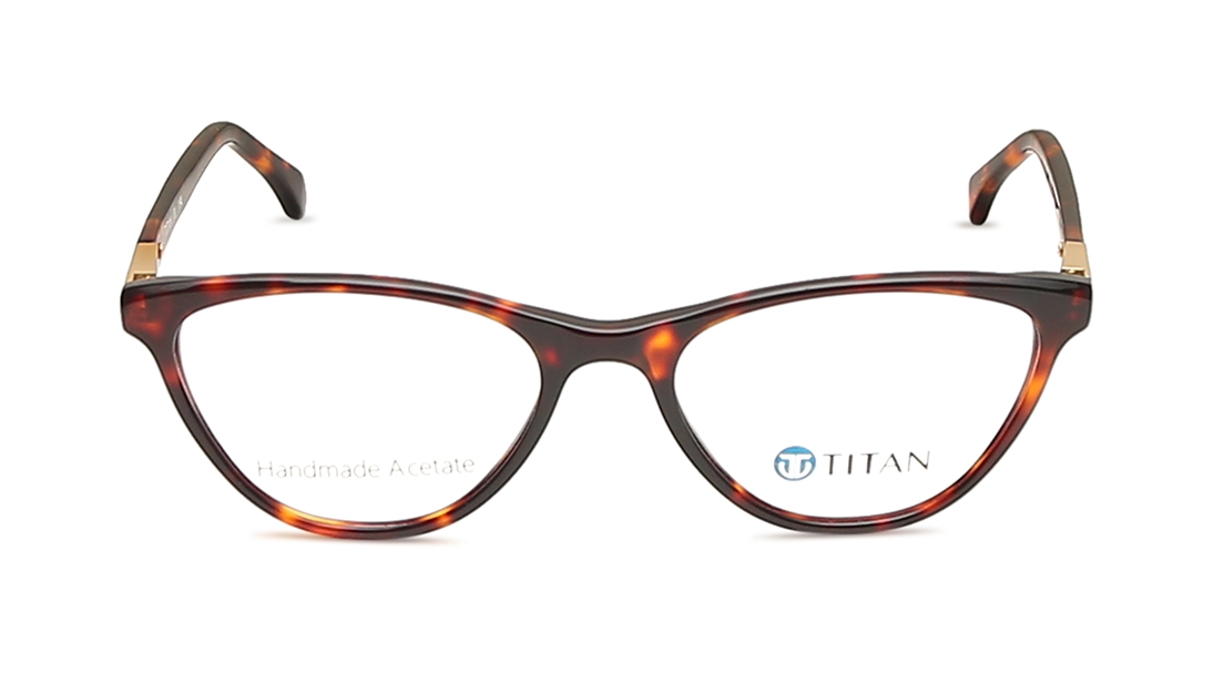 Image 1 of Havana CatEye Eyeglasses for Women from Titan Available at Titan Eye+
