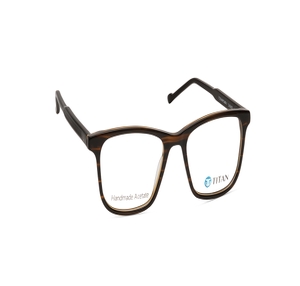 Image 2 of Brown Square Eyeglasses for Men from Titan Available at Titan Eye+