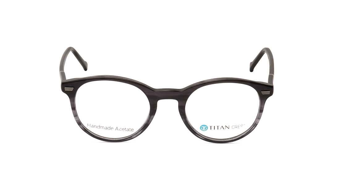 Image 1 of Black Round Eyeglasses for Men from Titan Available at Titan Eye+