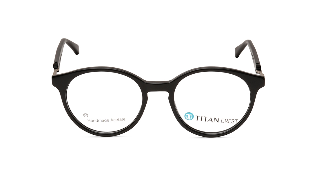 Image 1 of Black Round Eyeglasses for Women from Titan Available at Titan Eye+