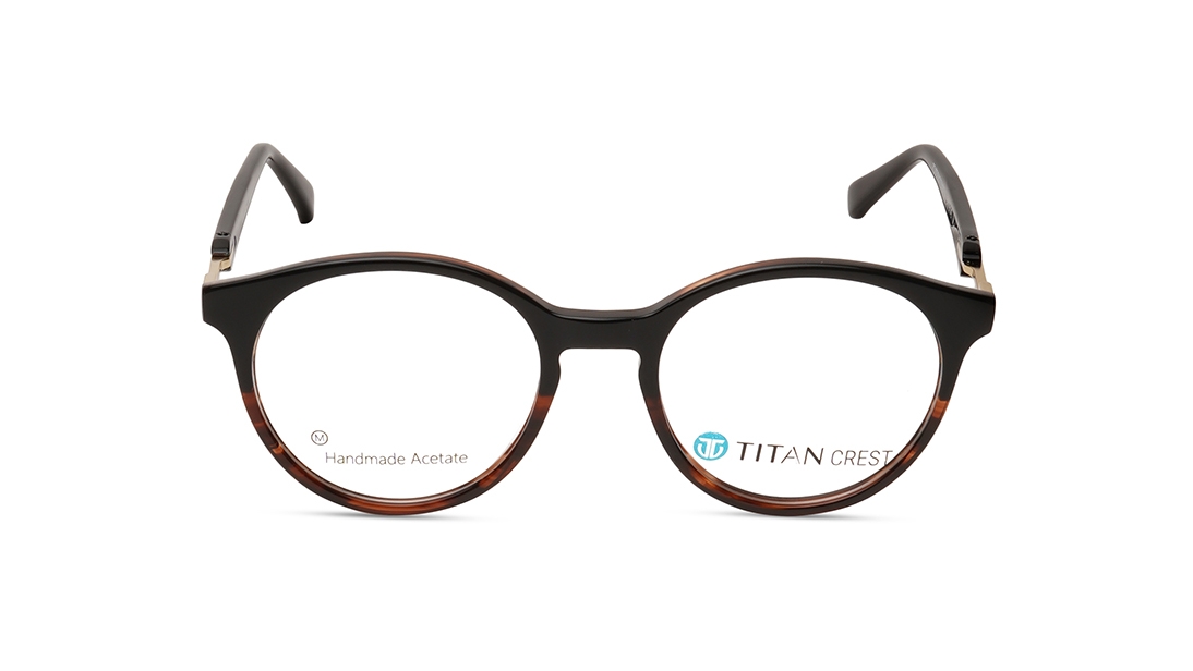 Image 1 of Black Round Eyeglasses for Women from Titan Available at Titan Eye+