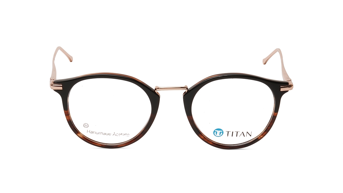 Image 1 of Black Round Eyeglasses for Women from Titan Available at Titan Eye+