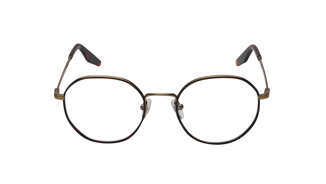 Image 1 of Brown Geometric Eyeglasses for Men and Women from Titan Available at Titan Eye+