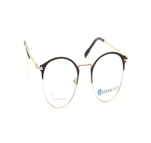 Image 2 of Black Round Eyeglasses for Men and Women from Titan Available at Titan Eye+