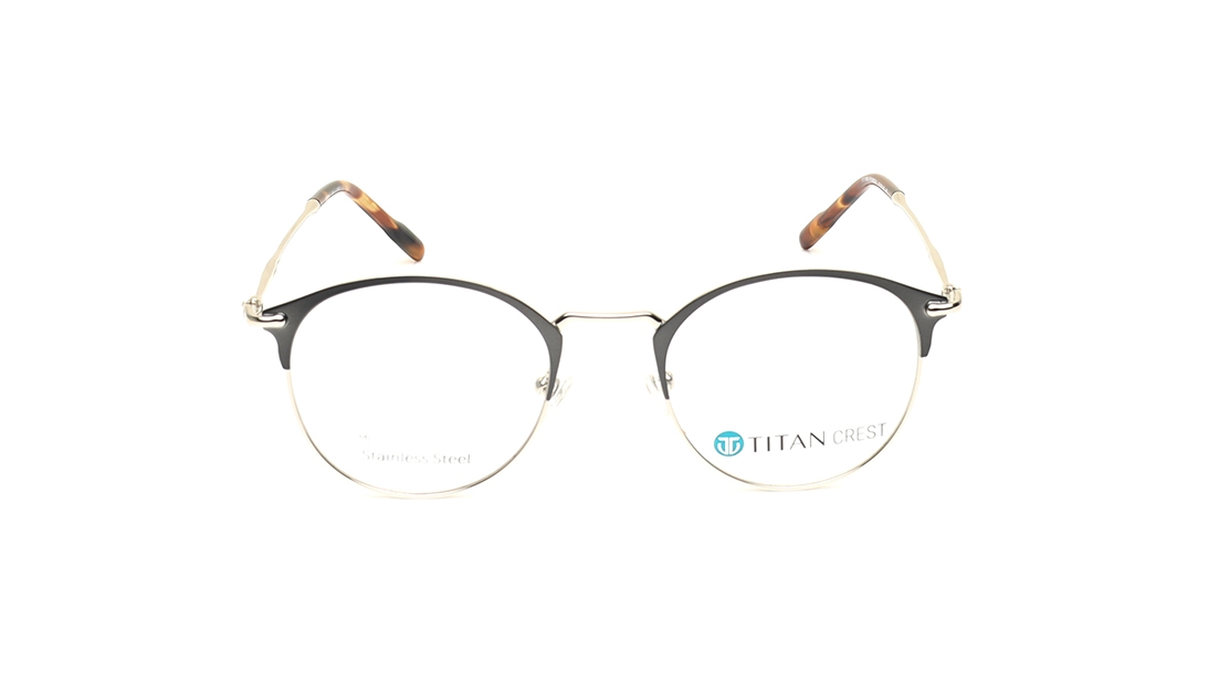 Image 1 of Black Clubmaster Eyeglasses for Men and Women from Titan Available at Titan Eye+