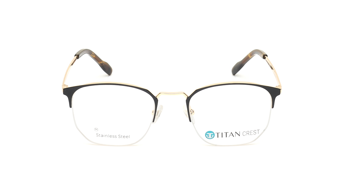 Image 1 of Black Clubmaster Eyeglasses for Men and Women from Titan Available at Titan Eye+