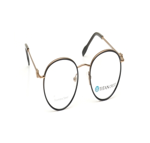 Image 2 of Black Round Eyeglasses for Men and Women from Titan Available at Titan Eye+