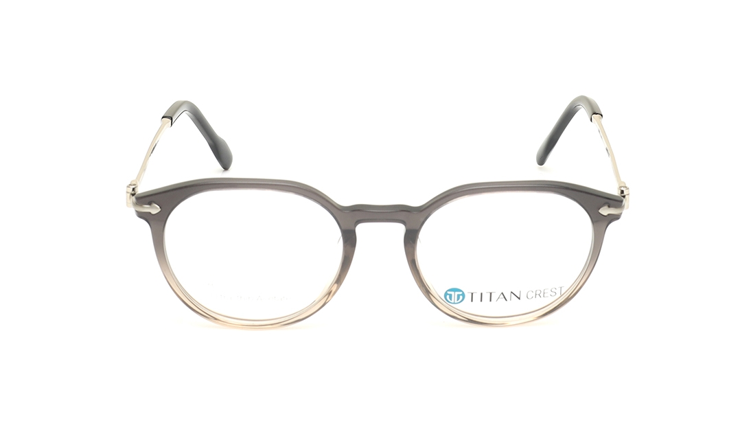 Image 1 of Grey Round Eyeglasses for Men and Women from Titan Available at Titan Eye+