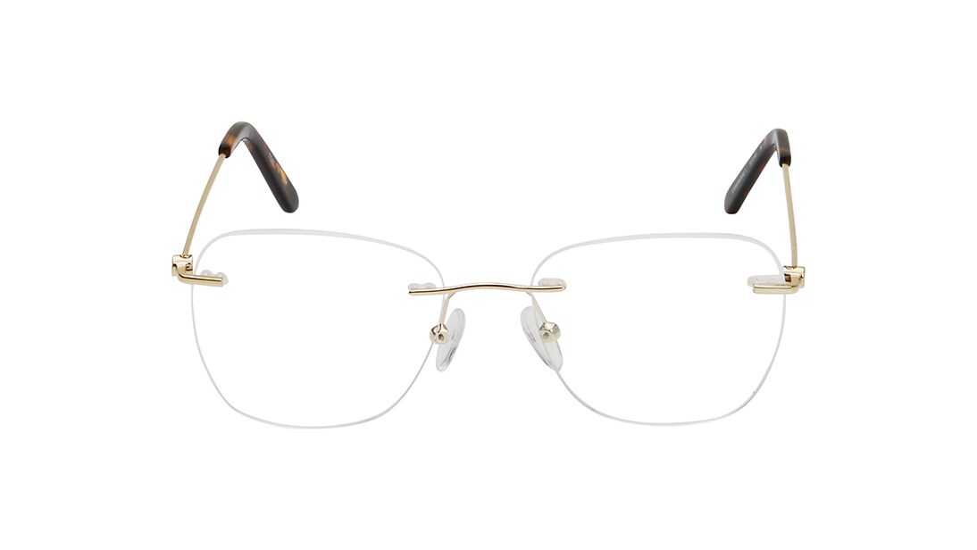 Image 1 of Gold Square Eyeglasses for Men and Women from Fastrack Available at Titan Eye+