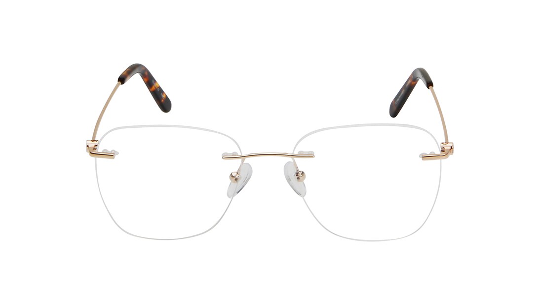 Image 1 of Gold Square Eyeglasses for Men and Women from Fastrack Available at Titan Eye+