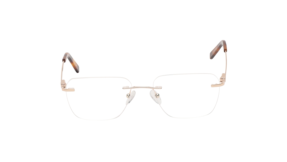Image 1 of Rose Gold Square Eyeglasses for Men and Women from Titan Available at Titan Eye+