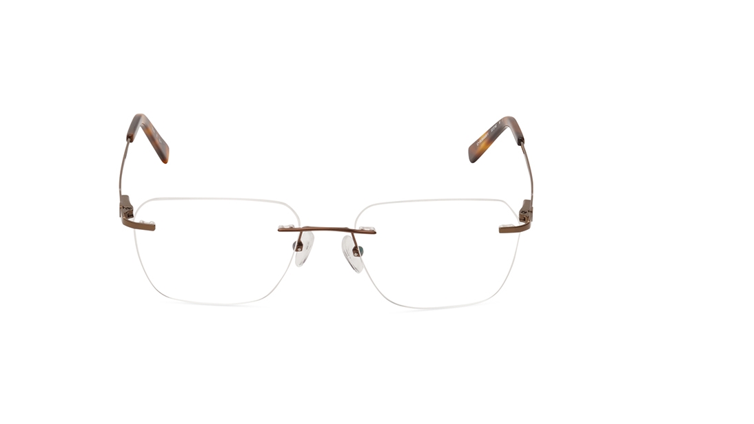 Image 1 of Brown Square Eyeglasses for Men and Women from Titan Available at Titan Eye+