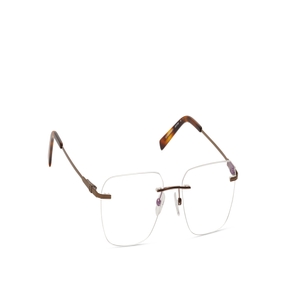 Image 2 of Brown Square Eyeglasses for Men and Women from Titan Available at Titan Eye+