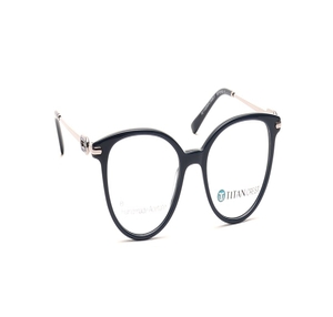 Image 2 of Black CatEye Eyeglasses for Women from Titan Available at Titan Eye+