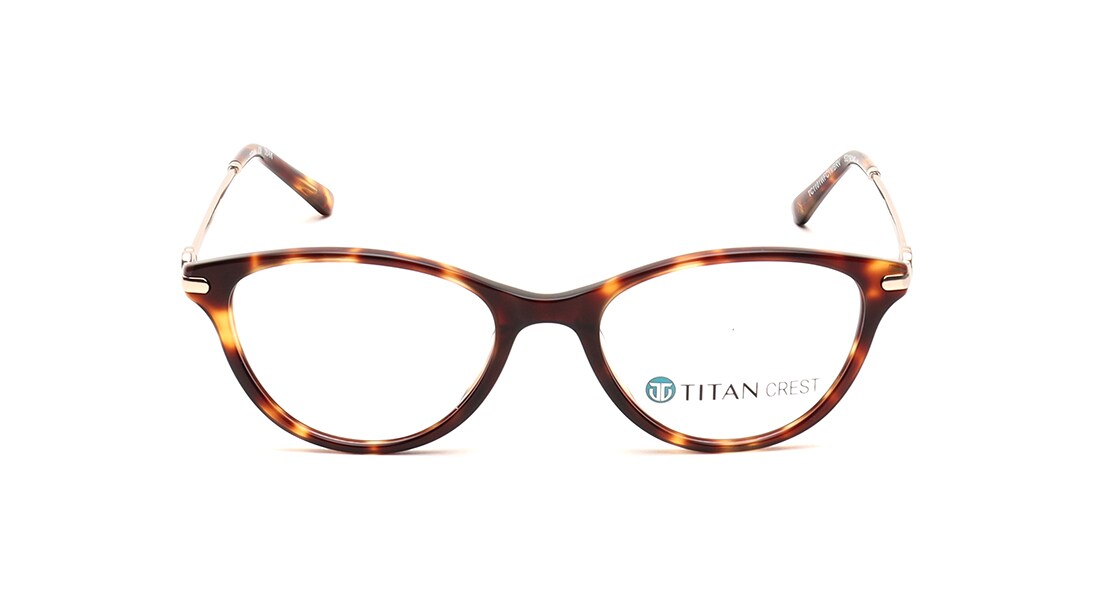 Image 1 of Havana CatEye Eyeglasses for Women from Titan Available at Titan Eye+