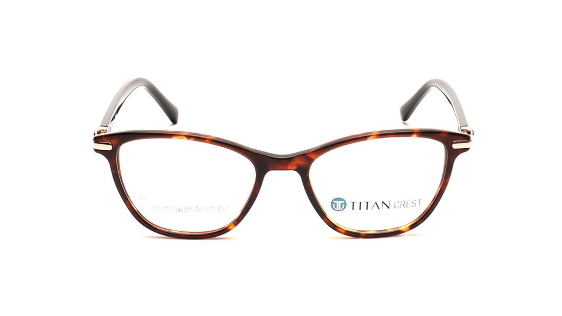 Image 1 of Havana CatEye Eyeglasses for Women from Titan Available at Titan Eye+