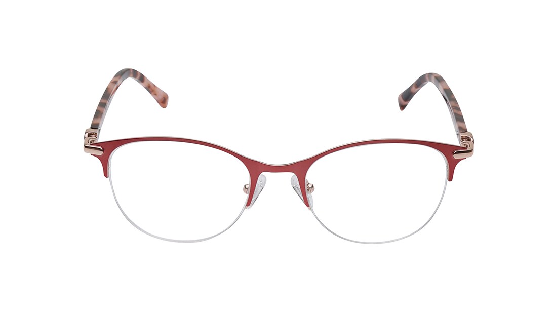 Image 1 of Red CatEye Eyeglasses for Women from Titan Available at Titan Eye+