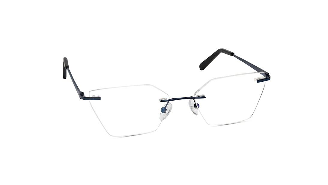 Image 1 of Blue Geometric Eyeglasses for Women from Fastrack Available at Titan Eye+