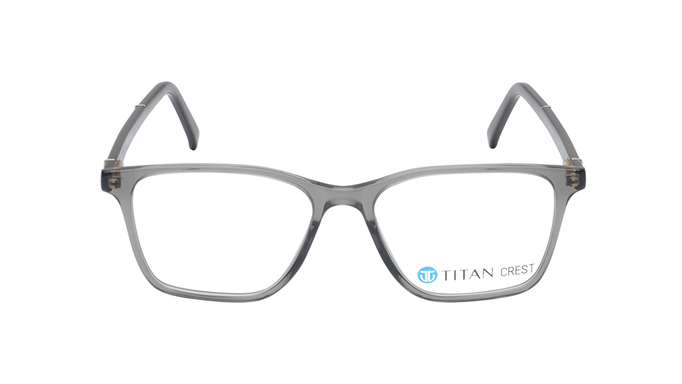 Image 1 of Grey Square Eyeglasses for Men and Women from Titan Available at Titan Eye+