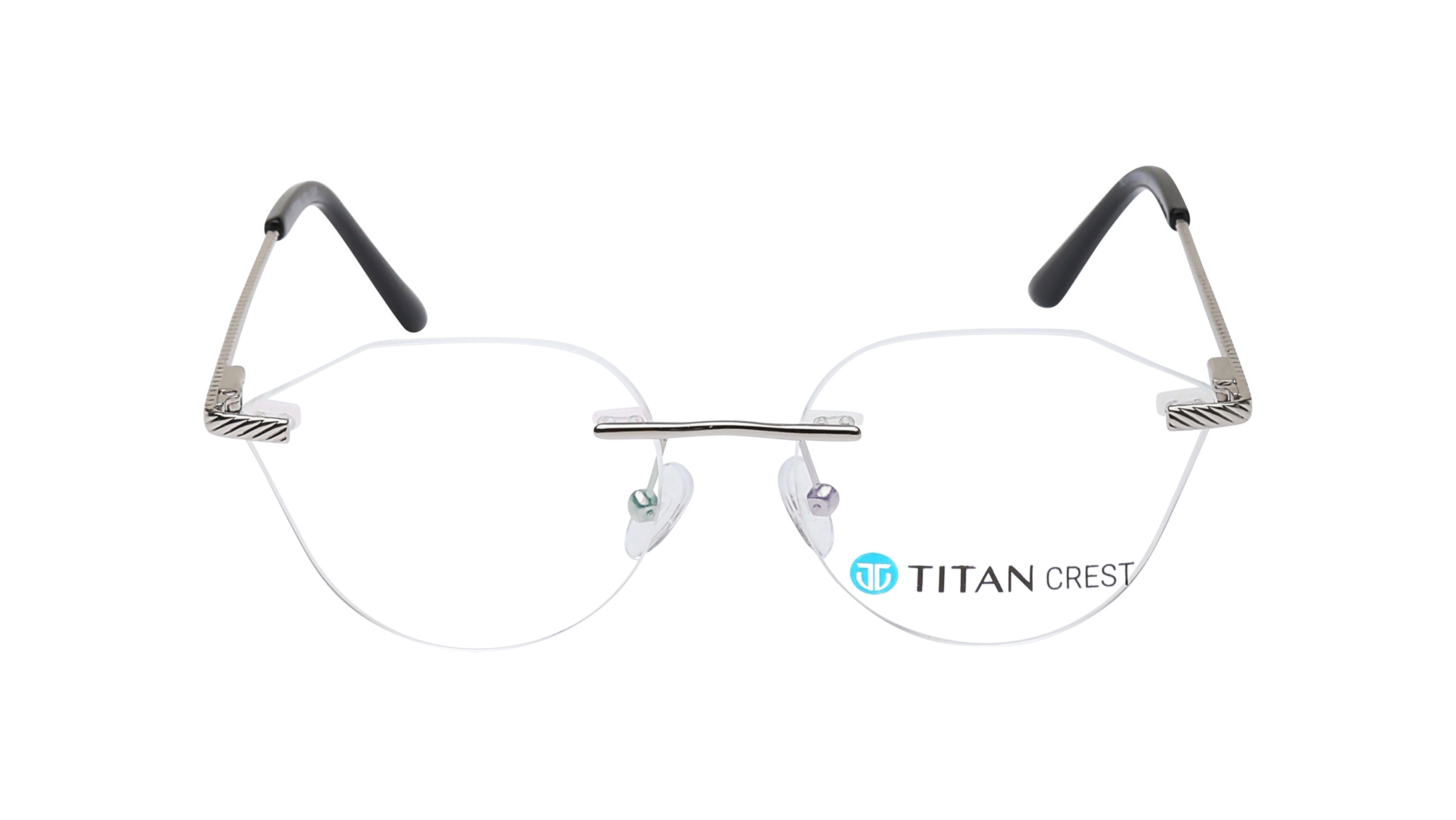 Image 1 of Silver Geometric Eyeglasses for Men and Women from Fastrack Available at Titan Eye+