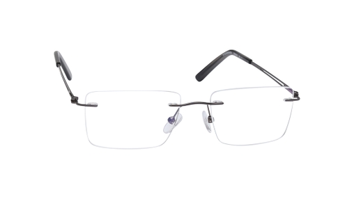 Image 2 of Gun Metal Rectangle Eyeglasses for Men and Women from Titan Available at Titan Eye+