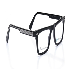 Image 2 of Black Square Eyeglasses for Men from Titan Available at Titan Eye+