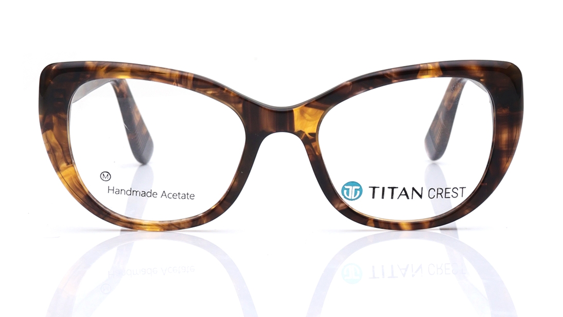 Image 1 of Havana CatEye Eyeglasses for Men from Titan Available at Titan Eye+