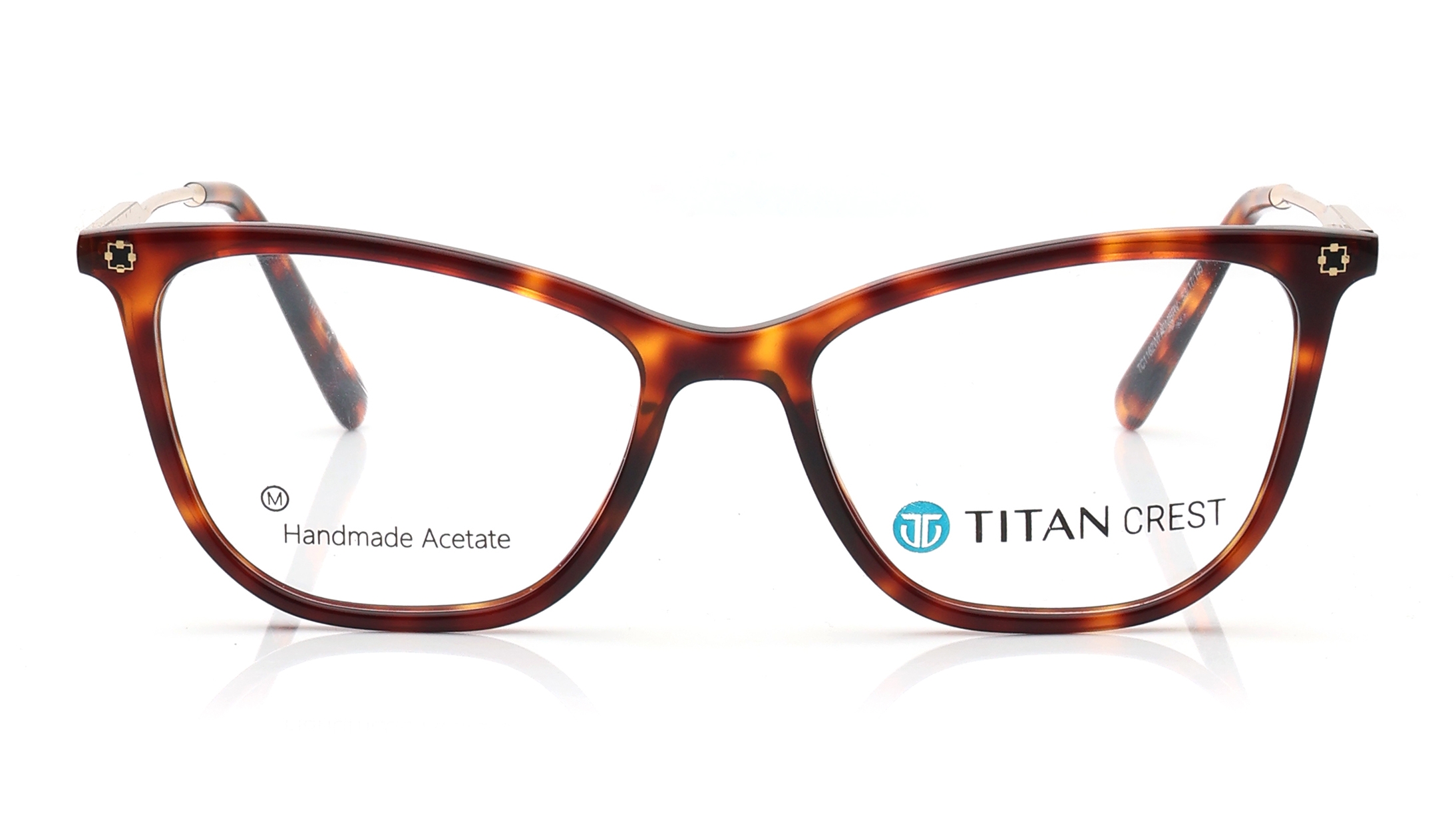 Image 1 of Havana Rectangle Eyeglasses for Women from Titan Available at Titan Eye+