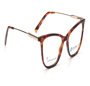 Image 2 of Havana Rectangle Eyeglasses for Women from Titan Available at Titan Eye+