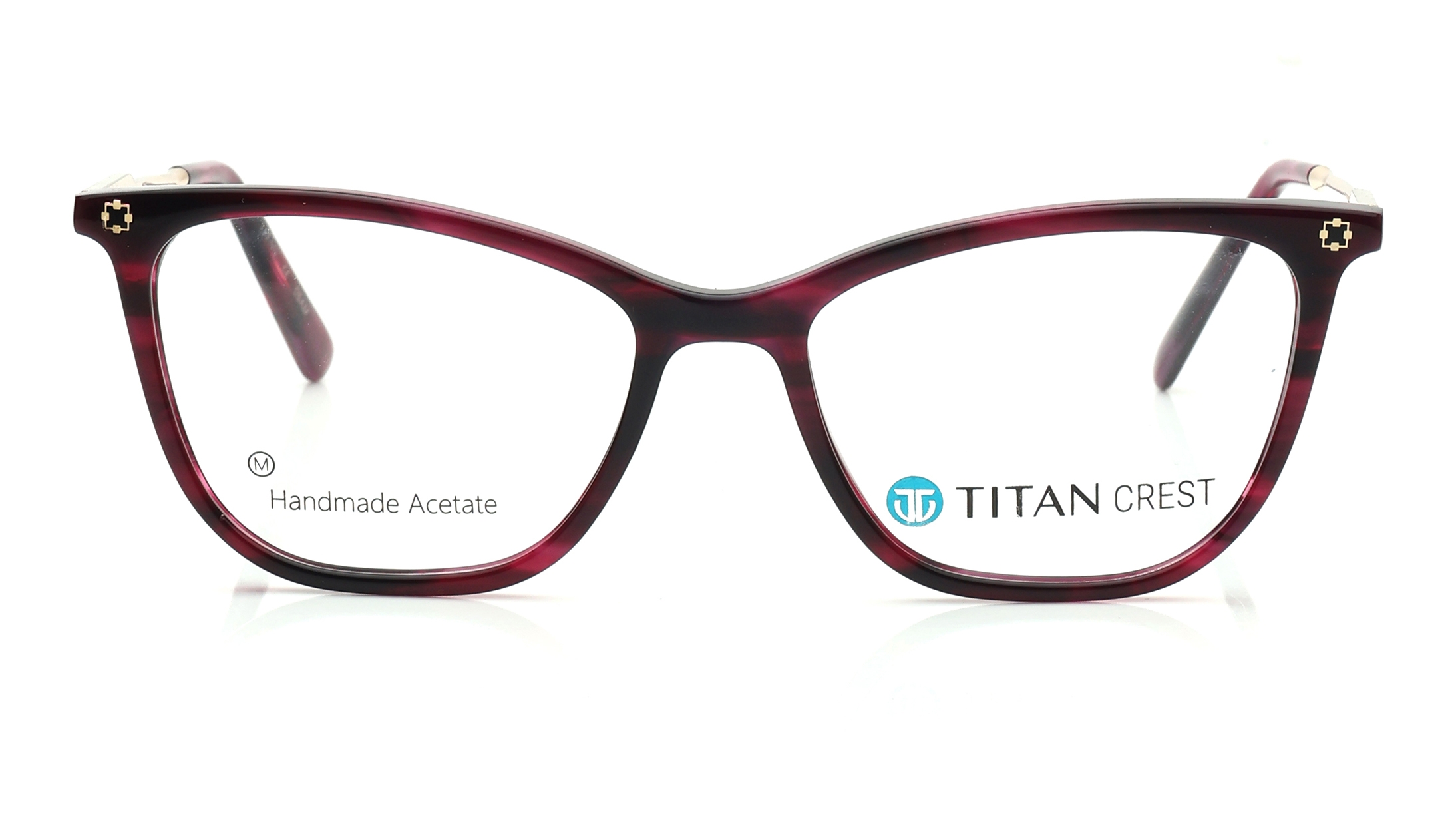 Image 1 of Maroon Rectangle Eyeglasses for Women from Titan Available at Titan Eye+