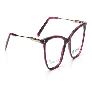 Image 2 of Maroon Rectangle Eyeglasses for Women from Titan Available at Titan Eye+