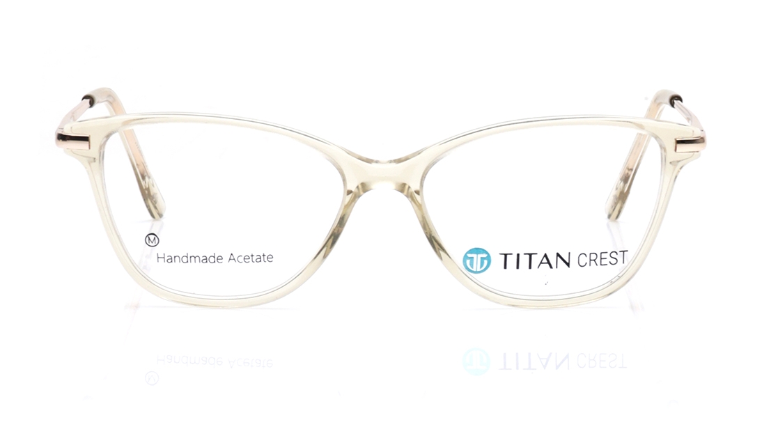Image 1 of Yellow CatEye Eyeglasses for Women from Titan Available at Titan Eye+