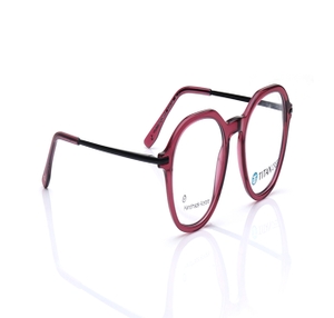 Image 2 of Maroon Round Eyeglasses for Men and Women from Titan Available at Titan Eye+