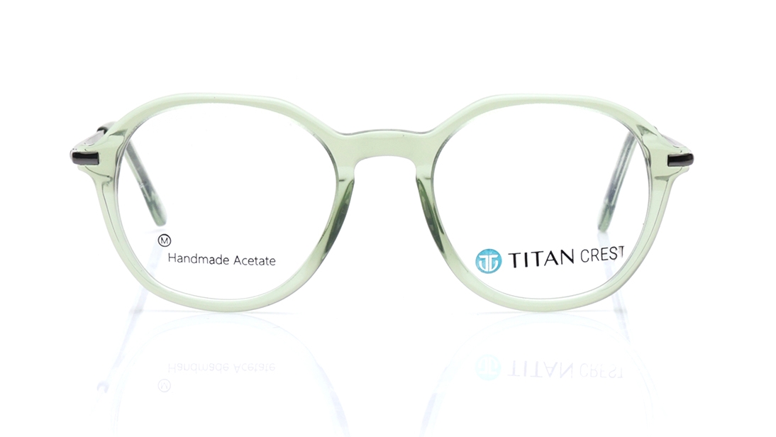 Image 1 of Green Round Eyeglasses for Men and Women from Titan Available at Titan Eye+