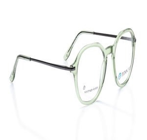 Image 2 of Green Round Eyeglasses for Men and Women from Titan Available at Titan Eye+