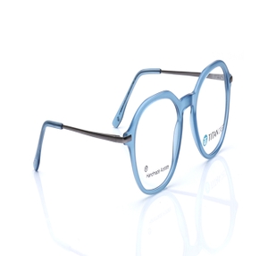 Image 2 of Blue Round Eyeglasses for Men and Women from Titan Available at Titan Eye+