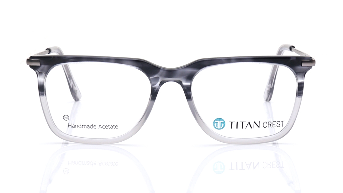 Image 1 of Grey Square Eyeglasses for Men from Titan Available at Titan Eye+
