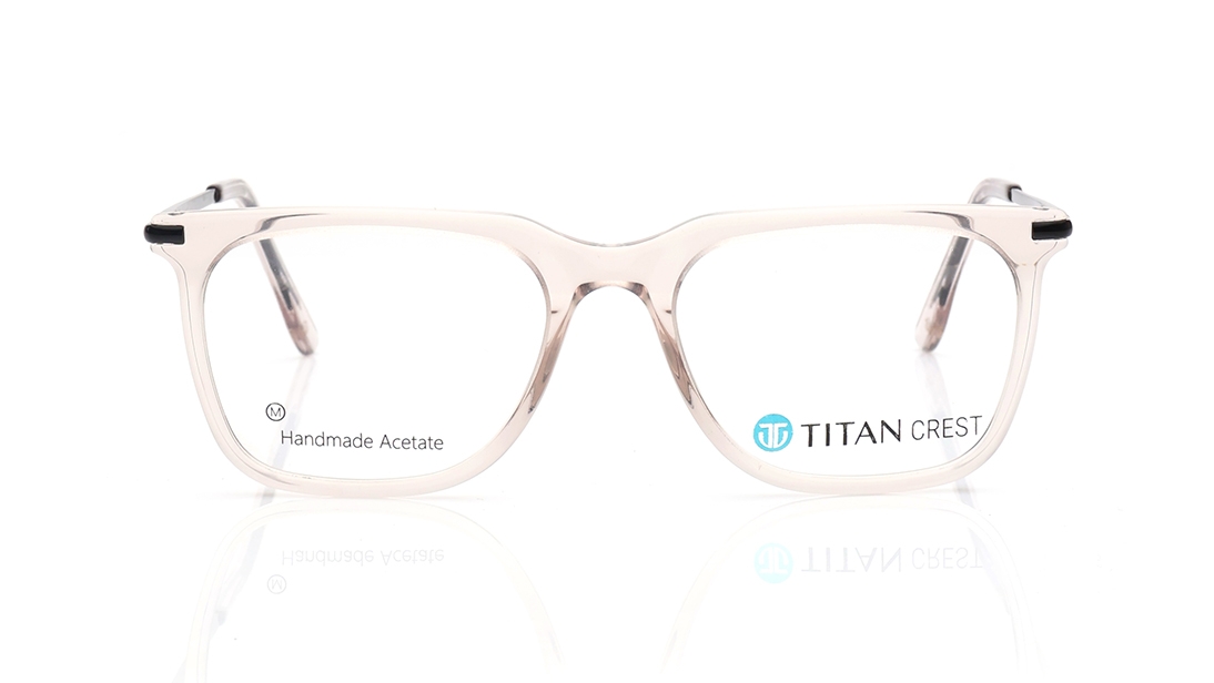 Image 1 of Grey Square Eyeglasses for Men from Titan Available at Titan Eye+