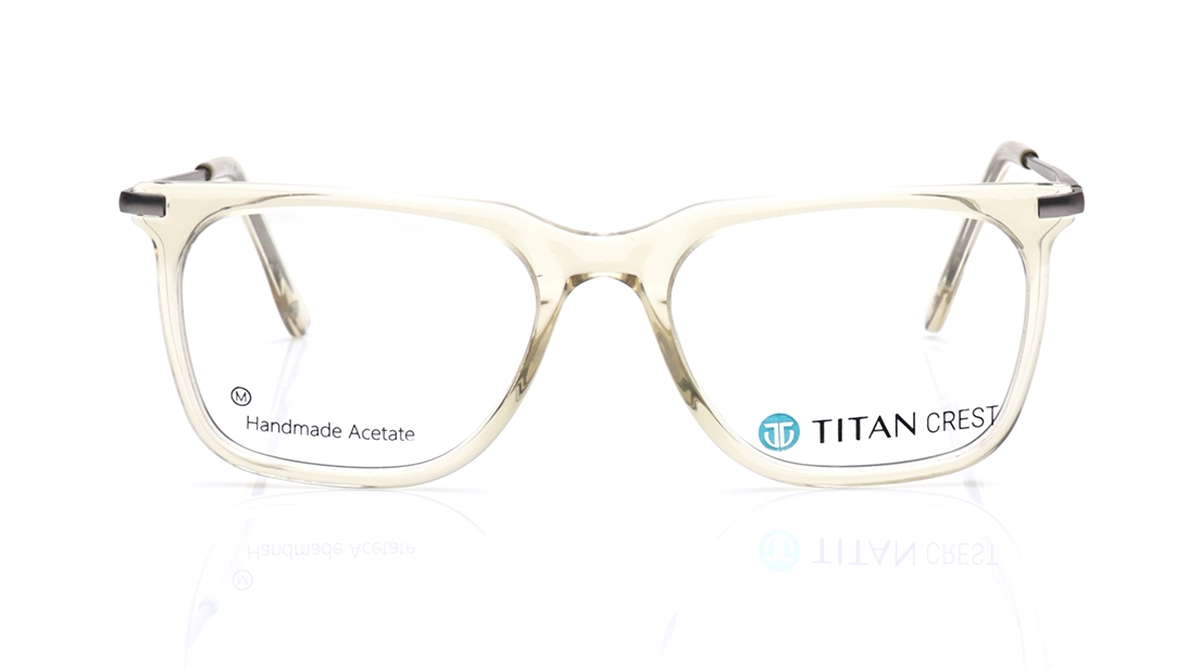 Image 1 of Yellow Square Eyeglasses for Men from Titan Available at Titan Eye+