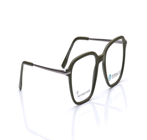 Image 2 of Olive Rectangle Eyeglasses for Men and Women from Titan Available at Titan Eye+